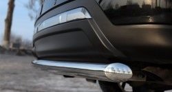 12 649 р. Защита заднего бампера (Ø63 мм, нержавейка) SLITKOFF  Nissan Pathfinder  R52 (2012-2017) дорестайлинг  с доставкой в г. Керчь. Увеличить фотографию 3