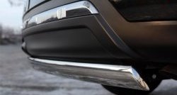 11 599 р. Защита заднего бампера (Ø75x42 мм, нержавейка) Russtal Nissan Pathfinder R52 дорестайлинг (2012-2017)  с доставкой в г. Керчь. Увеличить фотографию 3