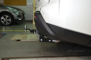 19 689 р. Фаркоп Petroil Tuning (съемный квадрат)  Nissan Pathfinder  R53 (2021-2025) (с нержавеющей накладкой)  с доставкой в г. Керчь. Увеличить фотографию 2