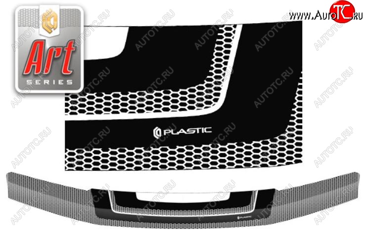 2 199 р. Дефлектор капота CA-Plastiс  Nissan Pathfinder  R51 (2009-2014) рестайлинг (Серия Art черная)  с доставкой в г. Керчь