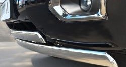 17 999 р. Защита переднего бампера (2 трубыØ75х42 мм, нержавейка) Russtal Nissan Patrol 6 Y62 дорестайлинг (2010-2014)  с доставкой в г. Керчь. Увеличить фотографию 3