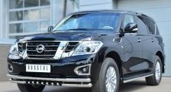 14 999 р. Защита порогов из круглой трубы диаметром 42 мм (рестайлинг) SLITKOFF  Nissan Patrol  6 (2010-2014) Y62 дорестайлинг  с доставкой в г. Керчь. Увеличить фотографию 3