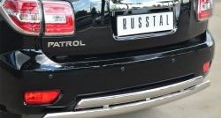17 999 р. Защита заднего бампера (2 трубы Ø76х42 мм, нержавейка) Russtal Nissan Patrol 6 Y62 рестайлинг (2014-2017)  с доставкой в г. Керчь. Увеличить фотографию 2