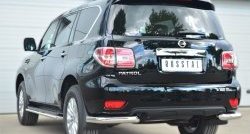 11 999 р. Защита заднего бампера (Ø76 мм уголки, нержавейка) SLITKOFF Nissan Patrol 6 Y62 рестайлинг (2014-2017)  с доставкой в г. Керчь. Увеличить фотографию 4