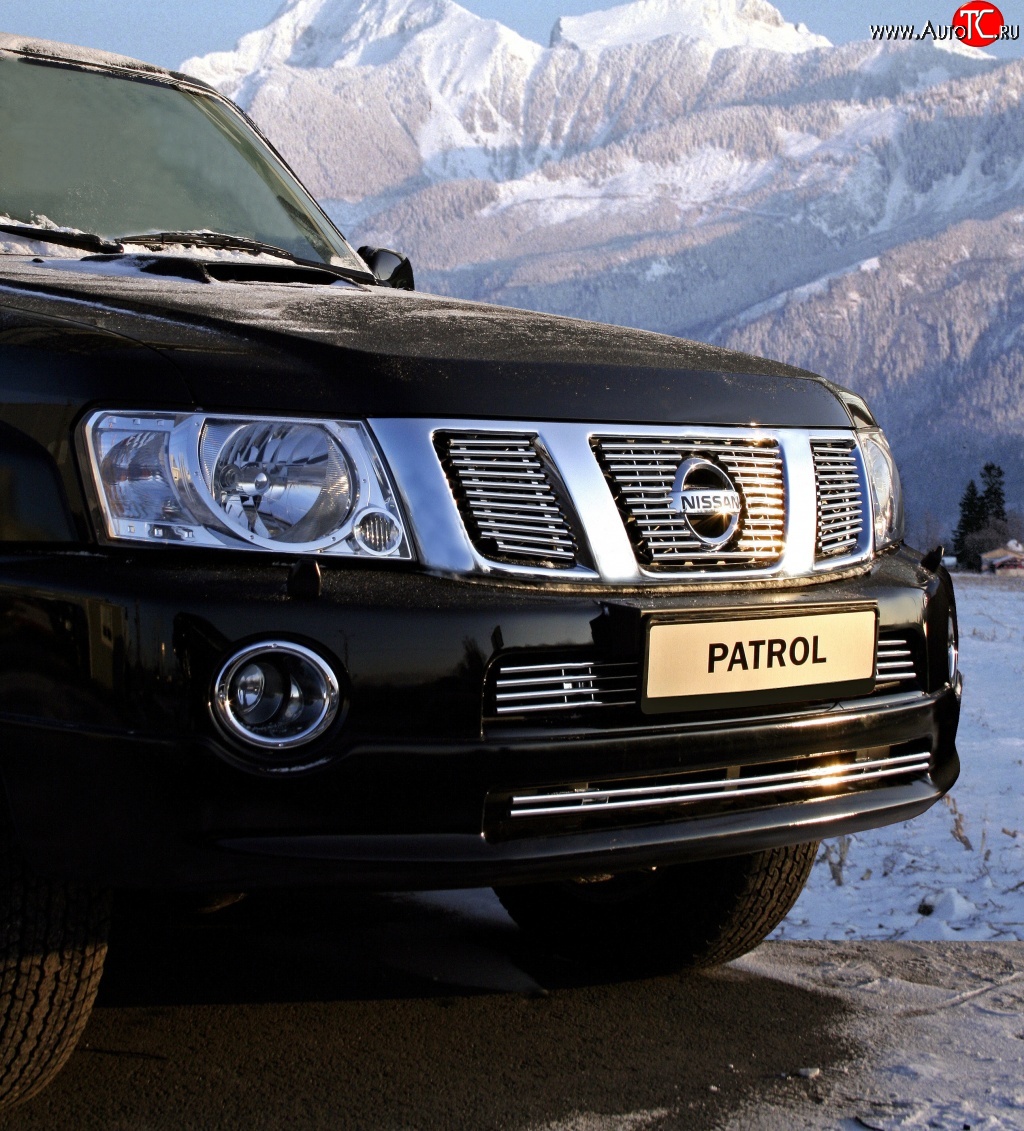 6 399 р. Декоративная вставка воздухозаборника (рестайлинг) Berkut Nissan Patrol 5 Y61 2-ой рестайлинг (2004-2010)  с доставкой в г. Керчь