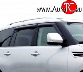 1 449 р. Комплект дефлекторов окон SkyLine Nissan Patrol 6 Y62 дорестайлинг (2010-2014)  с доставкой в г. Керчь