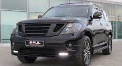 64 549 р. Накладка на передний бампер Impul Nissan Patrol 6 Y62 дорестайлинг (2010-2014) (Неокрашенная)  с доставкой в г. Керчь. Увеличить фотографию 2