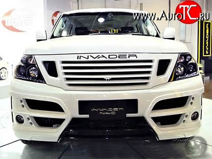 25 349 р. Решётка радиатора Invader Style Nissan Patrol 6 Y62 дорестайлинг (2010-2014) (Неокрашенная)  с доставкой в г. Керчь