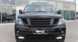 12 049 р. Решётка радиатора Impul Nissan Patrol 6 Y62 дорестайлинг (2010-2014) (Неокрашенная)  с доставкой в г. Керчь. Увеличить фотографию 2