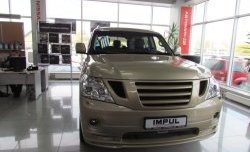 12 049 р. Решётка радиатора Impul Nissan Patrol 6 Y62 дорестайлинг (2010-2014) (Неокрашенная)  с доставкой в г. Керчь. Увеличить фотографию 12