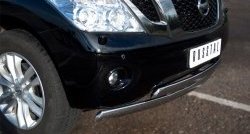 17 999 р. Защита переднего бампера (2 трубыØ75х42 мм, нержавейка) Russtal Nissan Patrol 6 Y62 дорестайлинг (2010-2014)  с доставкой в г. Керчь. Увеличить фотографию 2