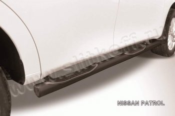 Защита порогов Slitkoff Nissan Patrol  6 (2010-2014) Y62 дорестайлинг