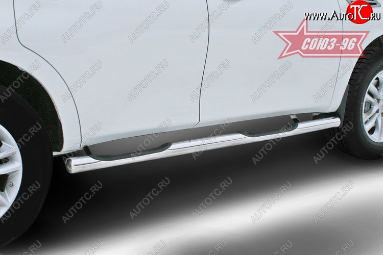 23 894 р. Защита порогов с проступью Souz-96 (d76) Nissan Patrol 6 Y62 дорестайлинг (2010-2014)  с доставкой в г. Керчь