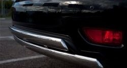 17 999 р. Защита заднего бампера (2 трубы Ø76х42 мм, нержавейка) Russtal Nissan Patrol 6 Y62 дорестайлинг (2010-2014)  с доставкой в г. Керчь. Увеличить фотографию 3