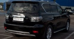 17 999 р. Защита заднего бампера (2 трубы Ø76х42 мм, нержавейка) Russtal Nissan Patrol 6 Y62 дорестайлинг (2010-2014)  с доставкой в г. Керчь. Увеличить фотографию 4