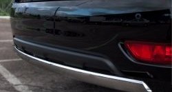 11 599 р. Защита заднего бампера из овальной трубы диаметром 75x42 мм Russtal Nissan Patrol 6 Y62 дорестайлинг (2010-2014)  с доставкой в г. Керчь. Увеличить фотографию 3