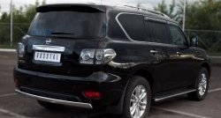 11 599 р. Защита заднего бампера из овальной трубы диаметром 75x42 мм Russtal Nissan Patrol 6 Y62 дорестайлинг (2010-2014)  с доставкой в г. Керчь. Увеличить фотографию 4