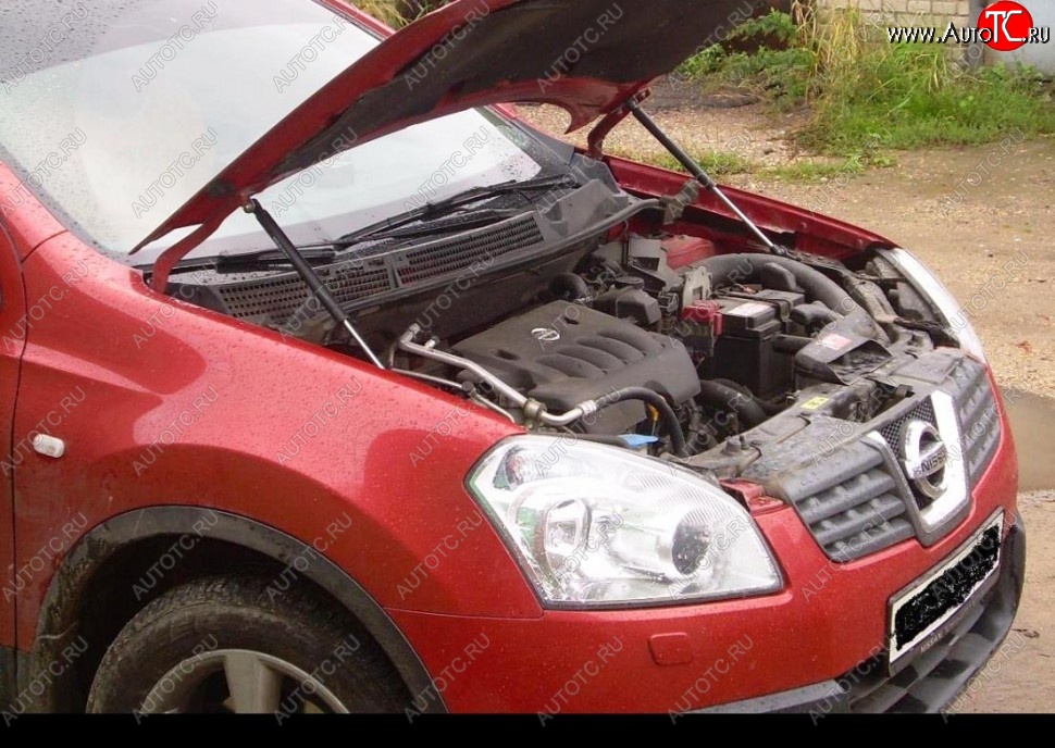 2 199 р. Газовые упоры капота Berkut Nissan Qashqai 1 дорестайлинг (2007-2010)  с доставкой в г. Керчь