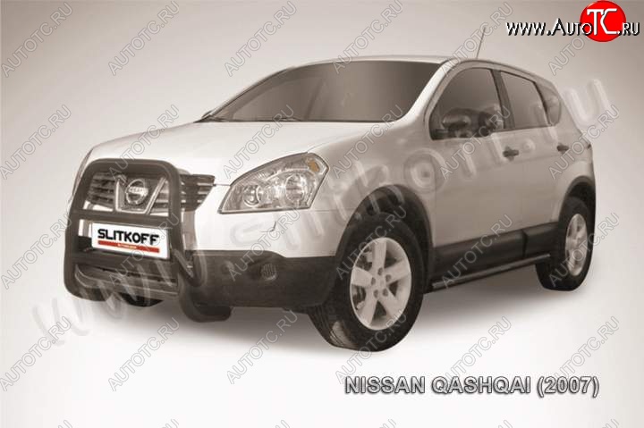 18 399 р. Кенгурятник d57 высокий Nissan Qashqai 1 дорестайлинг (2007-2010) (Цвет: серебристый)  с доставкой в г. Керчь