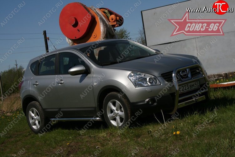 16 019 р. Защита переднего бампера Souz-96 (d60) Nissan Qashqai 1 дорестайлинг (2007-2010)  с доставкой в г. Керчь