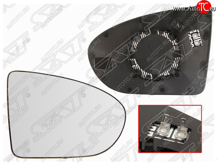 819 р. Правое полотно зеркала SAT (сферическое, с обогревом) Nissan Qashqai 1 J10 рестайлинг (2010-2013)  с доставкой в г. Керчь