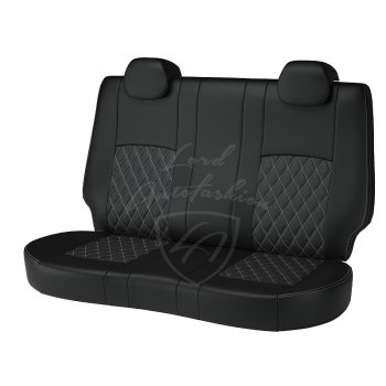 9 449 р. Чехлы для сидений Lord Autofashion Турин Ромб (экокожа) Nissan Qashqai 1 дорестайлинг (2007-2010) (Черный, вставка черная, строчка серая)  с доставкой в г. Керчь. Увеличить фотографию 2