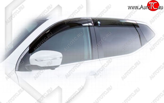 2 799 р. Дефлектора окон CA-Plastic Nissan Qashqai 2 J11 дорестайлинг (2013-2019) (Classic полупрозрачный)  с доставкой в г. Керчь