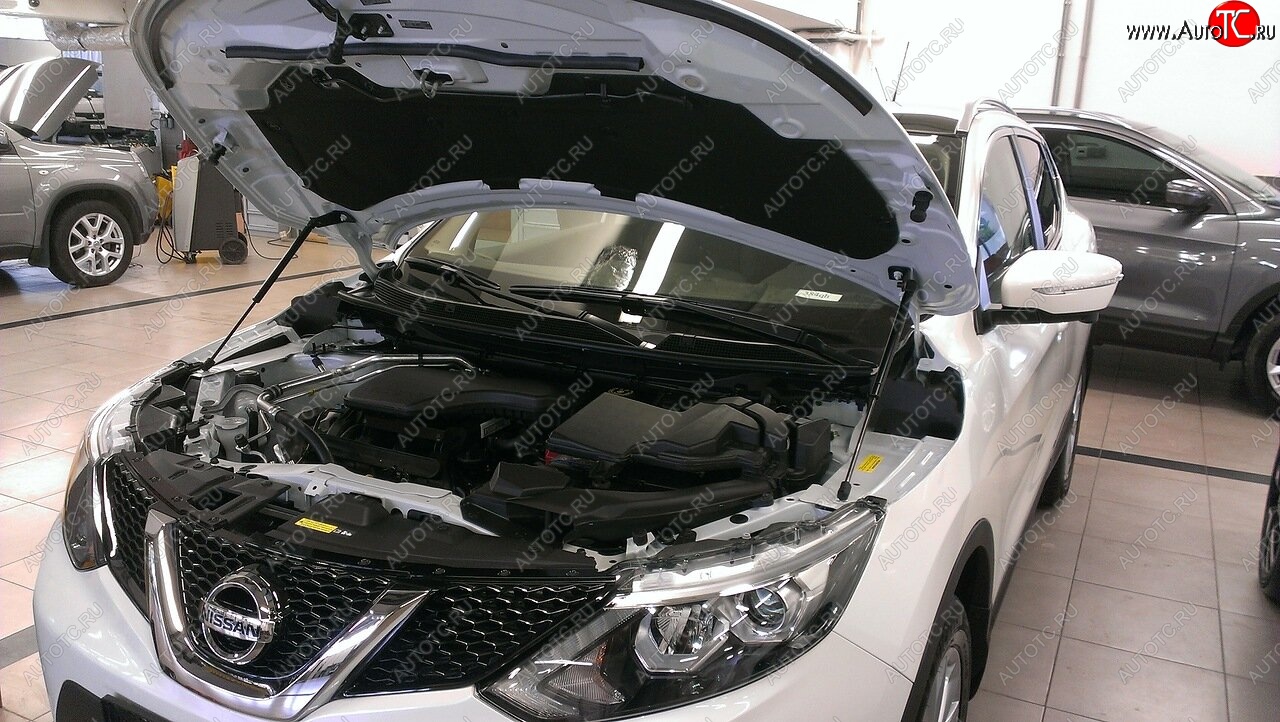 2 049 р. Упоры капота Russtal Nissan Qashqai 2 J11 рестайлинг (2017-2022)  с доставкой в г. Керчь