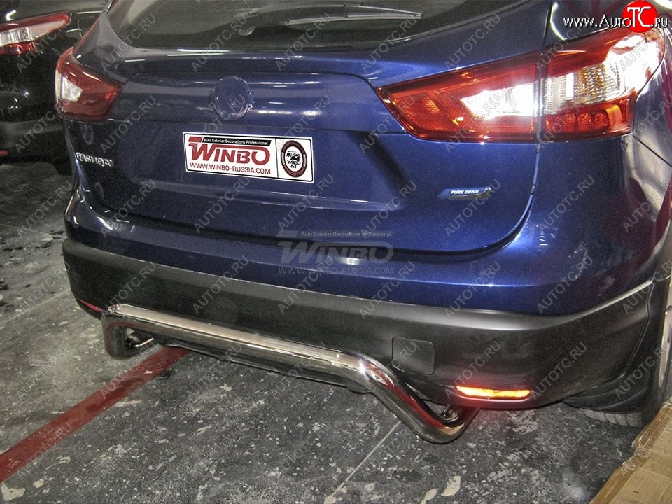 6 749 р. Защита заднего бампера WINBO (Ø63 мм, нержавейка) Nissan Qashqai 2 (2013-2019) J11 дорестайлинг с доставкой в г. Керчь Увеличить фотографию 1 6 749 р. Защита заднего бампера WINBO (Ø63 мм, нержавейка) Nissan Qashqai 2 (2013-2019) J11 дорестайлинг с доставкой в г. Керчь