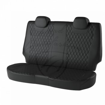 19 649 р. Чехлы для сидений Lord Autofashion Байрон (экокожа)  Nissan Qashqai  2 (2013-2022) J11 дорестайлинг, J11 рестайлинг (Чёрный, вставка чёрная, строчка чёрная)  с доставкой в г. Керчь. Увеличить фотографию 2
