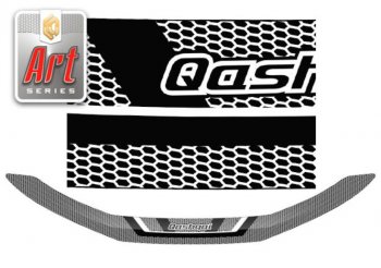 Дефлектор капота CA-Plastiс Nissan Qashqai  2 (2017-2022) J11 рестайлинг (Серия Art черная)
