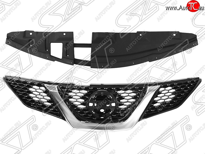 4 999 р. Решётка радиатора SAT Nissan Qashqai 2 J11 дорестайлинг (2013-2019) (Неокрашенная)  с доставкой в г. Керчь