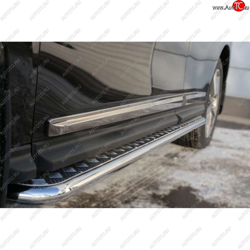 20 949 р. Защита порогов из круглой трубы диаметром 42 мм SLITKOFF v2  Nissan Qashqai  2 (2013-2019) J11 дорестайлинг  с доставкой в г. Керчь
