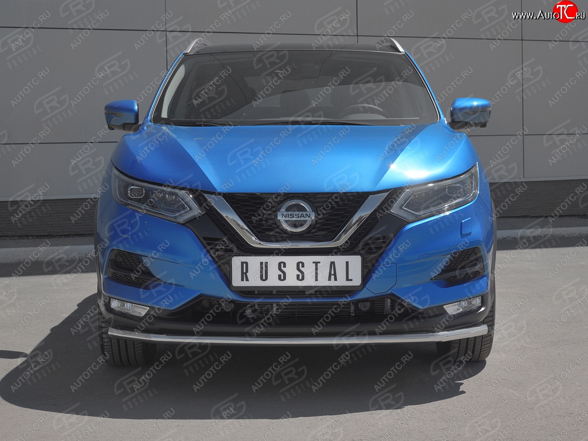 13 999 р. Защита переднего бампера (Ø42 мм, нержавейка) SLITKOFF  Nissan Qashqai  2 (2017-2022) J11 рестайлинг  с доставкой в г. Керчь