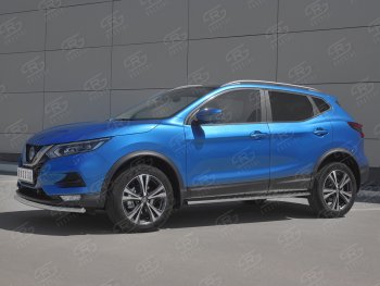 13 999 р. Защита переднего бампера (Ø42 мм, нержавейка) SLITKOFF  Nissan Qashqai  2 (2017-2022) J11 рестайлинг  с доставкой в г. Керчь. Увеличить фотографию 3