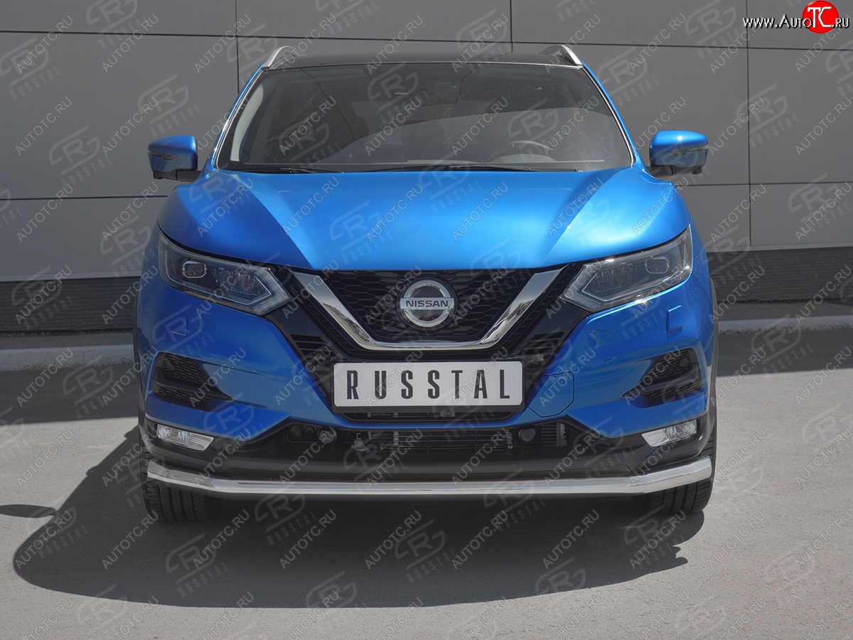 14 849 р. Защита переднего бампера (Ø 63 мм, нержавейка) SLITKOFF Nissan Qashqai 2 J11 рестайлинг (2017-2022)  с доставкой в г. Керчь