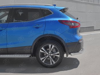 15 749 р. Защита заднего бампера (Ø63 мм, нержавейка) SLITKOFF  Nissan Qashqai  2 (2017-2022) J11 рестайлинг  с доставкой в г. Керчь. Увеличить фотографию 3