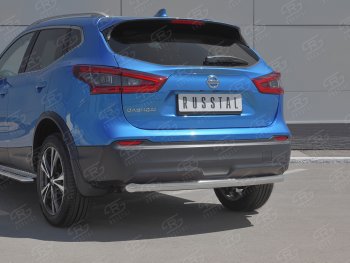 13 999 р. Защита заднего бампера (Ø63 мм, нержавейка) SLITKOFF  Nissan Qashqai  2 (2017-2022) J11 рестайлинг  с доставкой в г. Керчь. Увеличить фотографию 2