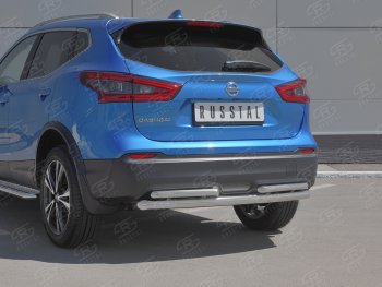 17 399 р. Защита заднего бампера (Ø63/42 мм, нержавейка) SLITKOFF  Nissan Qashqai  2 (2017-2022) J11 рестайлинг  с доставкой в г. Керчь. Увеличить фотографию 2