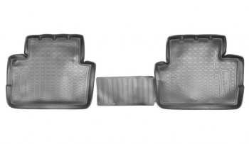 Комплект ковриков в салон Norplast Unidec (задние) Nissan Qashqai  2 (2013-2022) J11 дорестайлинг, J11 рестайлинг (Цвет: черный)