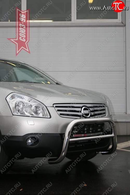 10 889 р. Защита переднего бампера Souz-96 (d60) Nissan Qashqai +2 1 J10 дорестайлинг (2008-2010)  с доставкой в г. Керчь