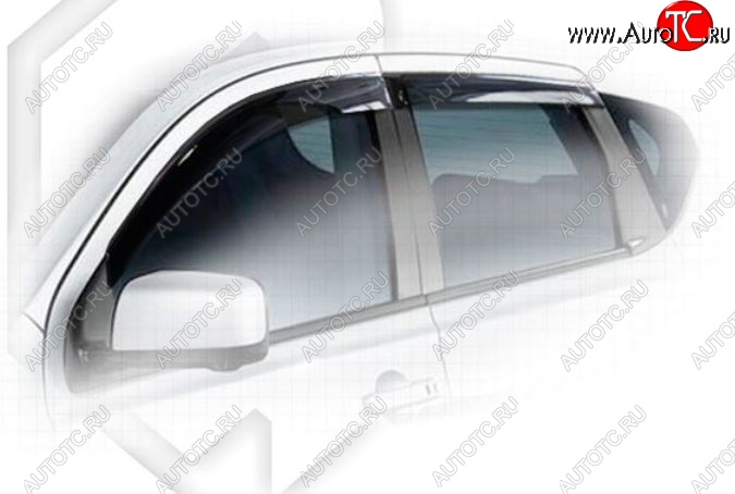 1 999 р. Дефлектора окон CA-Plastiс  Nissan Qashqai  1 (2010-2013) J10 рестайлинг (Classic полупрозрачный, Без хром.молдинга, Крепление только на скотч)  с доставкой в г. Керчь