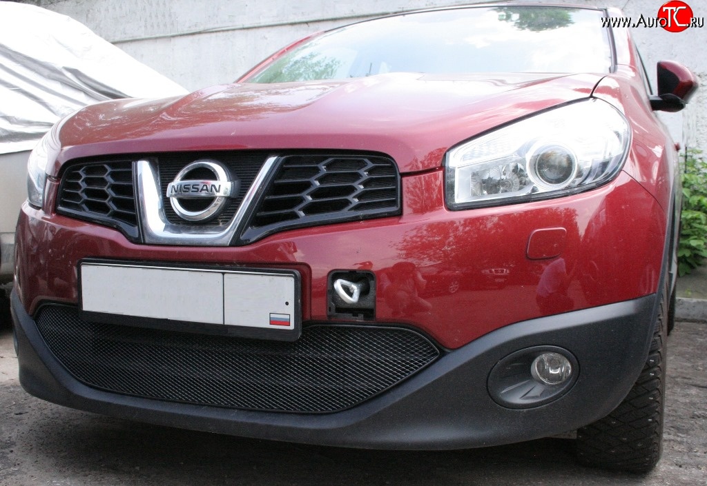 3 899 р. Сетка на бампер Novline Nissan Qashqai 1 J10 рестайлинг (2010-2013)  с доставкой в г. Керчь