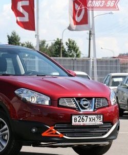 Декоративный элемент воздухозаборника Souz-96 (d10) Nissan Qashqai 1 J10 рестайлинг (2010-2013)