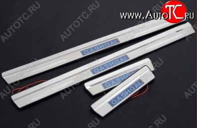 5 349 р. Накладки на порожки автомобиля СТ Nissan Qashqai 1 J10 рестайлинг (2010-2013)  с доставкой в г. Керчь