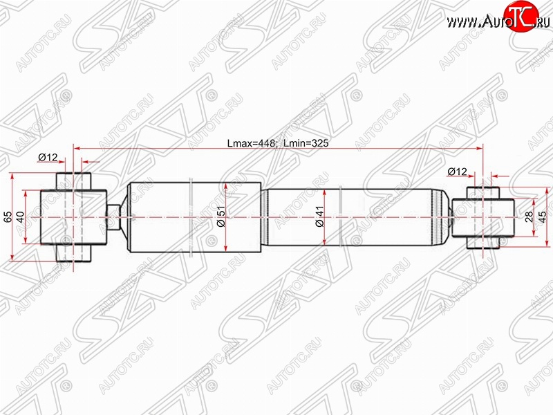 2 089 р. Амортизатор задний SAT  Nissan Qashqai  1 (2007-2013) дорестайлинг, J10 рестайлинг  с доставкой в г. Керчь