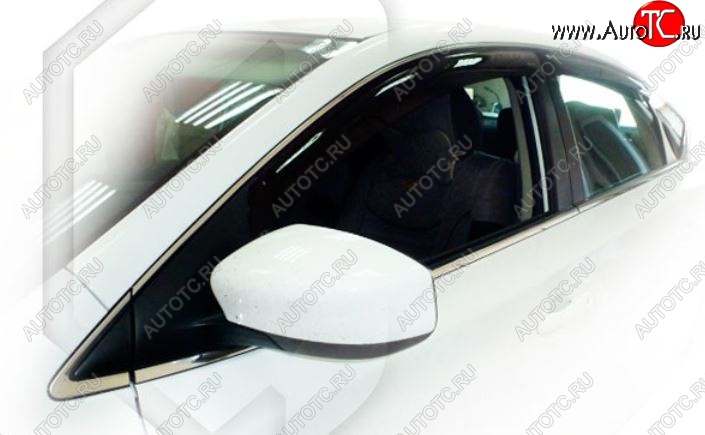 1 999 р. Дефлектора окон CA-Plastiс Nissan Sentra 7 B17 (2014-2017) (Classic полупрозрачный)  с доставкой в г. Керчь