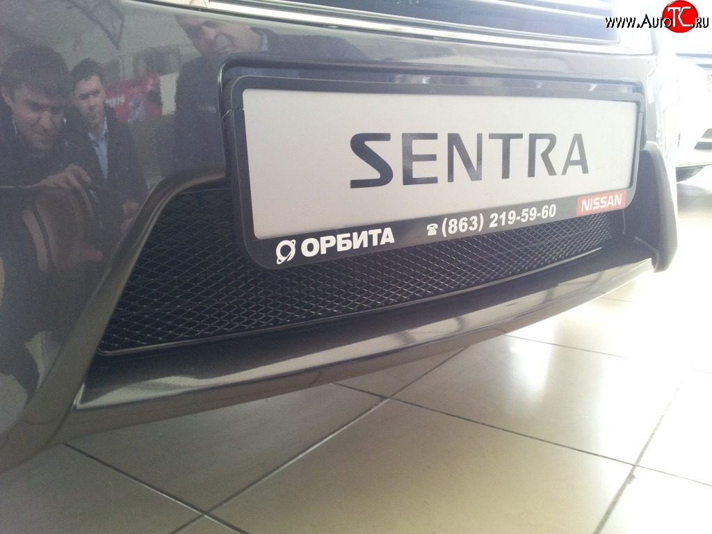 1 799 р. Сетка на бампер Novline Nissan Sentra 7 B17 (2014-2017)  с доставкой в г. Керчь