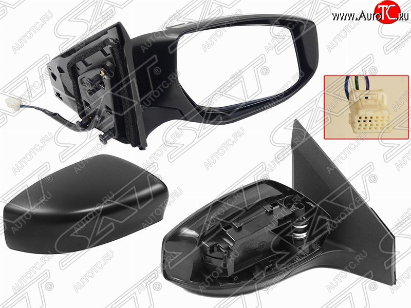 2 659 р. Правое боковое зеркало заднего вида SAT (3 контакта)  Nissan Sentra  7 - Sylphy (Неокрашенное)  с доставкой в г. Керчь