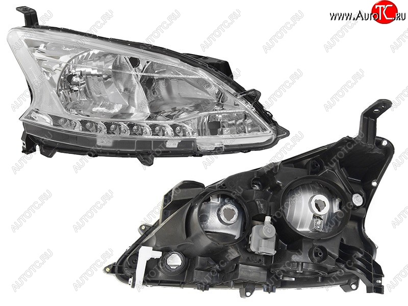 9 799 р. Правая фара (эл.корректор, LED (муляж)) SAT Nissan Sentra 7 B17 (2014-2017)  с доставкой в г. Керчь